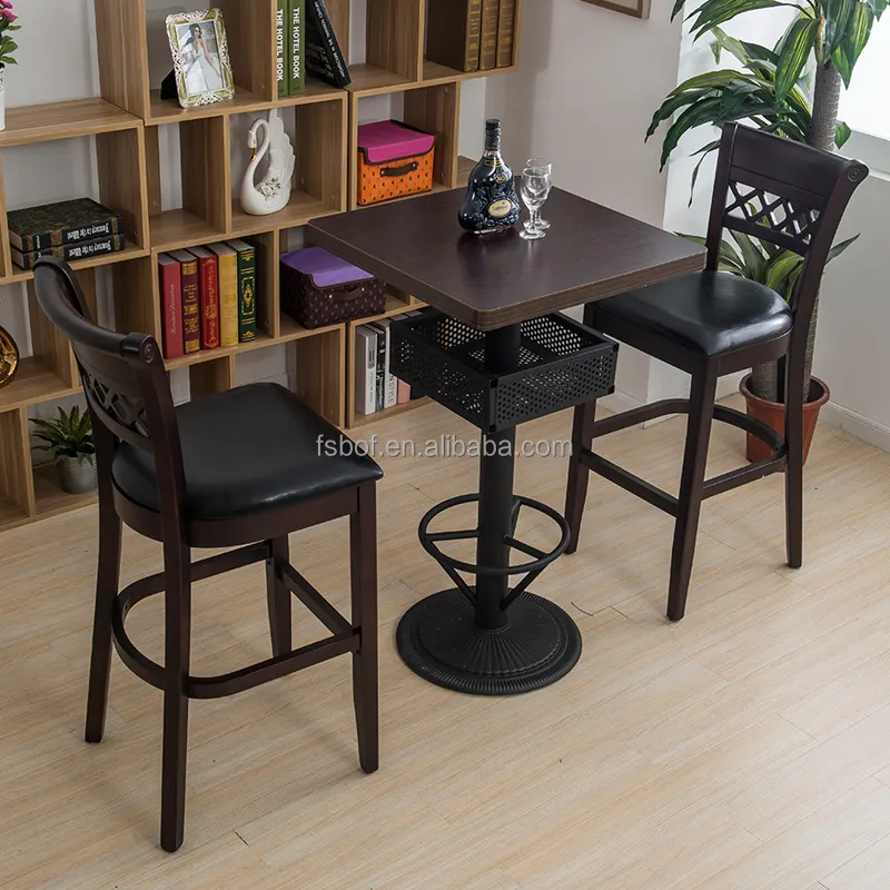 Di nuovo modo cafe mobili a buon mercato usato ristorante bar di alta tavolo e sedie di altezza sedia R1763