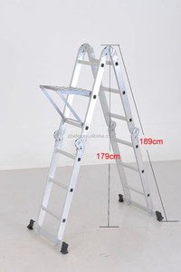 רב תכליתי אלומיניום מתקפל סולם צעד 12.5FT מתקפל פיגומים סולמות