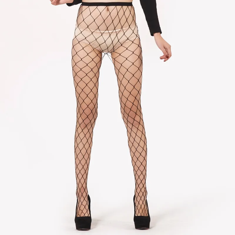 Bas résille Ultra transparent pour femmes, collant Sexy en résille, avec grand trou, tendance 2019