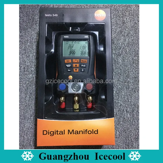 Originele Testo549 2-Valve digitale manometer Testo 549 Nr 0560 0550 Met Twee temperatuur gecompenseerd druksensoren