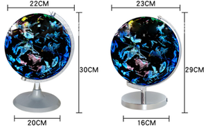 Gelsonlab HSGA-032 Educational 8 Inch World Globe Built in LED Light with World <strong>Map</strong> and Constellation View - Product Image 2