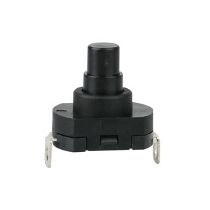Interruttore a pulsante autobloccante Kan struttura elettronica in plastica e ottone per elettrodomestici combinazione 1 no1nc - Product Image 1