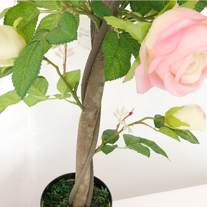 1メートルArtificialローズフラワーツリーと24花5494