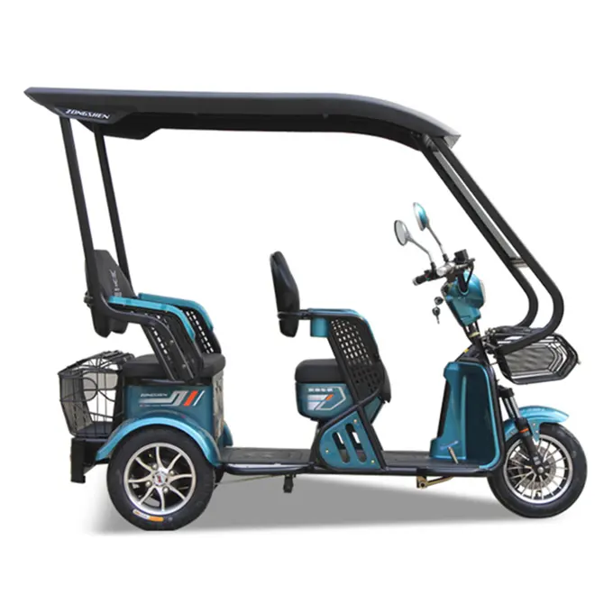 Zongshen Marka Pil Sürüş Yolcu Üç Tekerlekli Bisiklet Yetişkin 3 tekerlekli elektrikli scooter Hindistan