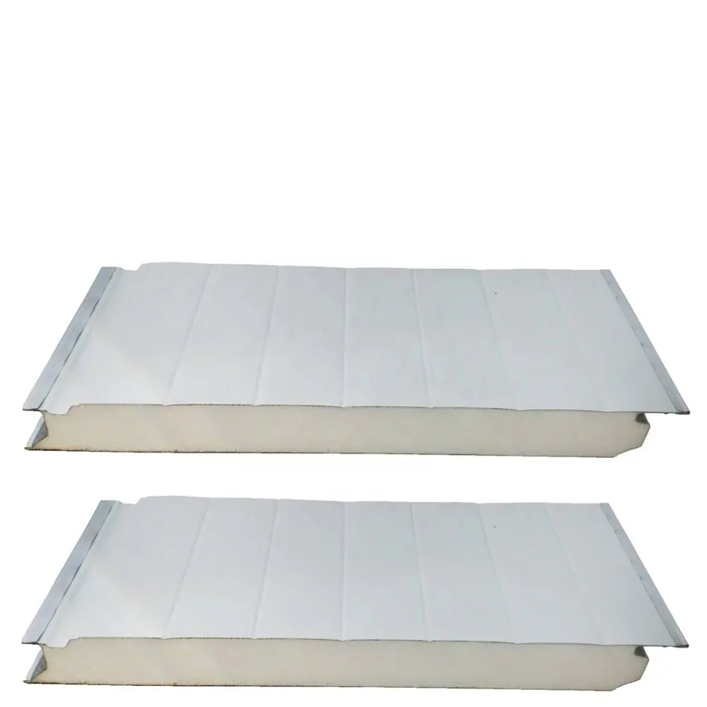 Panel de pared de poliuretano para uso en el hogar, panel sándwich de espuma de poliuretano PUF para techo y pared, aislado, a precio
