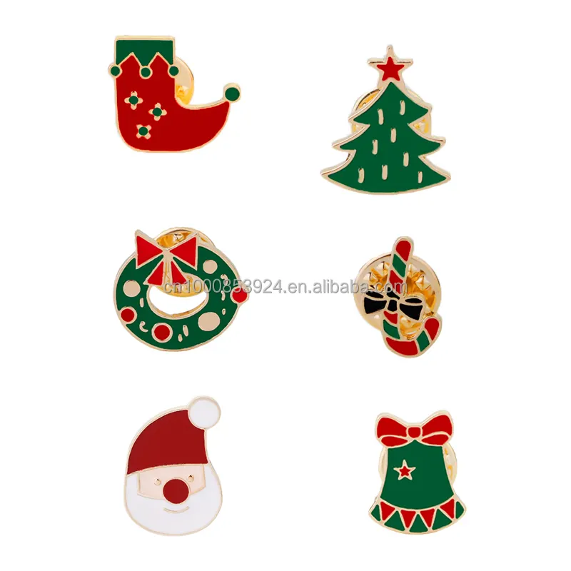 Эмалированные булавки, рождественская елка, наряд, Санта-Клаус, булавки, колокольчики, карамельные булавки, значок