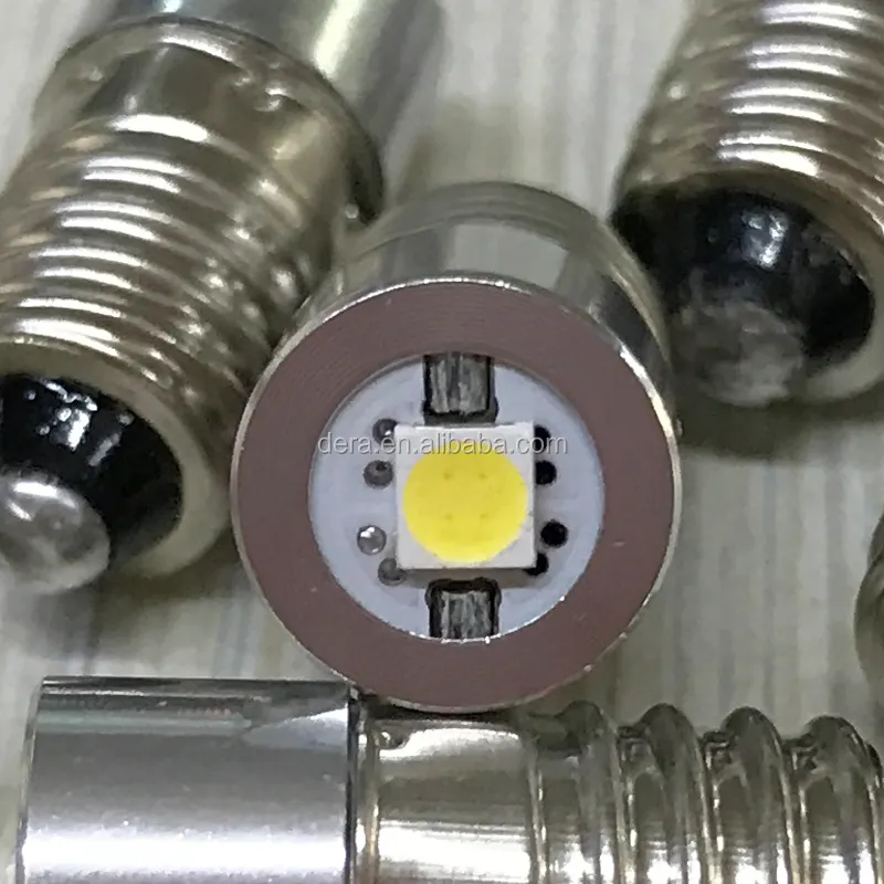 E10 0.5 w 1 w 3 v 3.7 v 4.5 v 6 v 7 v 9 v 12 v 15 v LED torcia elettrica della torcia lampadine con chip Epistar ha condotto la torcia elettrica luce di lampadina Testa della lampada lampadina