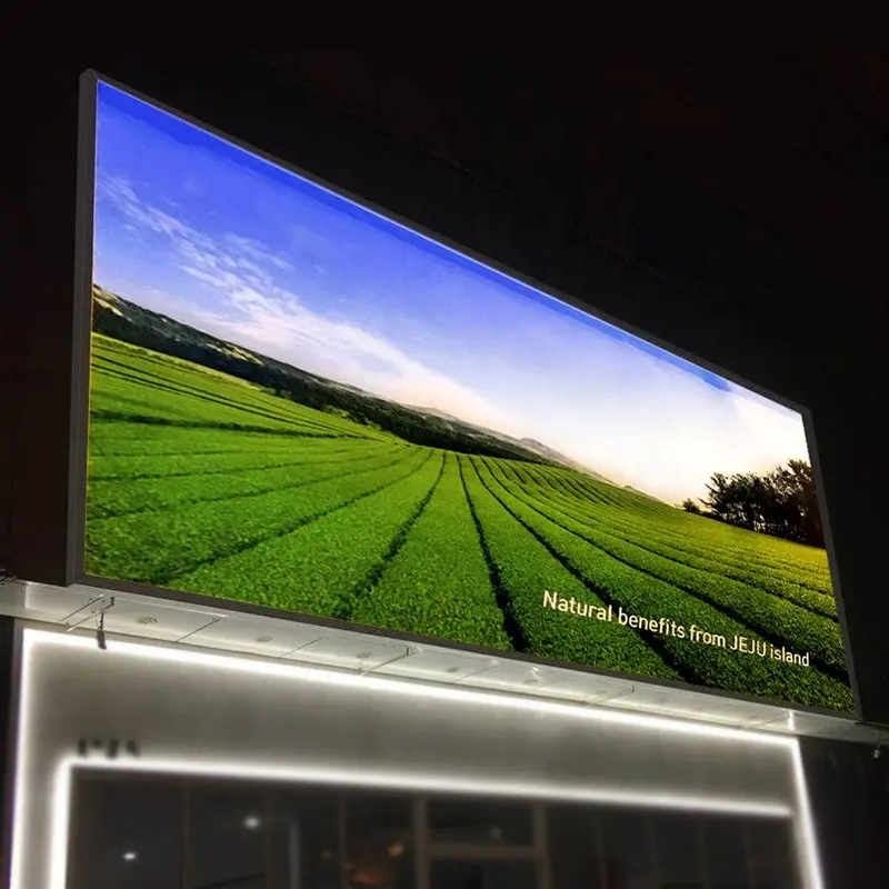 Cadres photo d'extérieur en tissu led, panneau d'affichage led pour un éclairage d'extérieur étanche, boîte lumineuse en plein air, 12 pièces