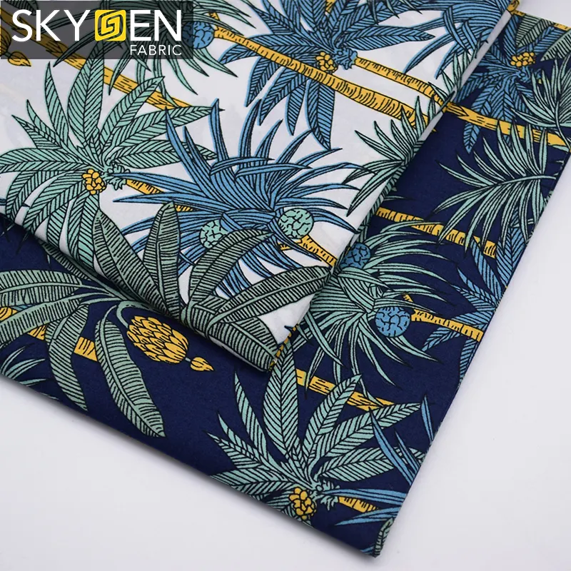 Skygen 도매 100 면 필리핀 인도네시아 열대 바나나 인쇄 직물 공장 가격