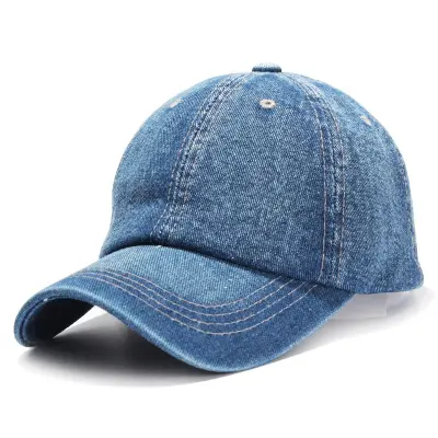 D1058 Kadın Erkek Beyzbol Denim Kot Snapback Rahat siperlikli şapka