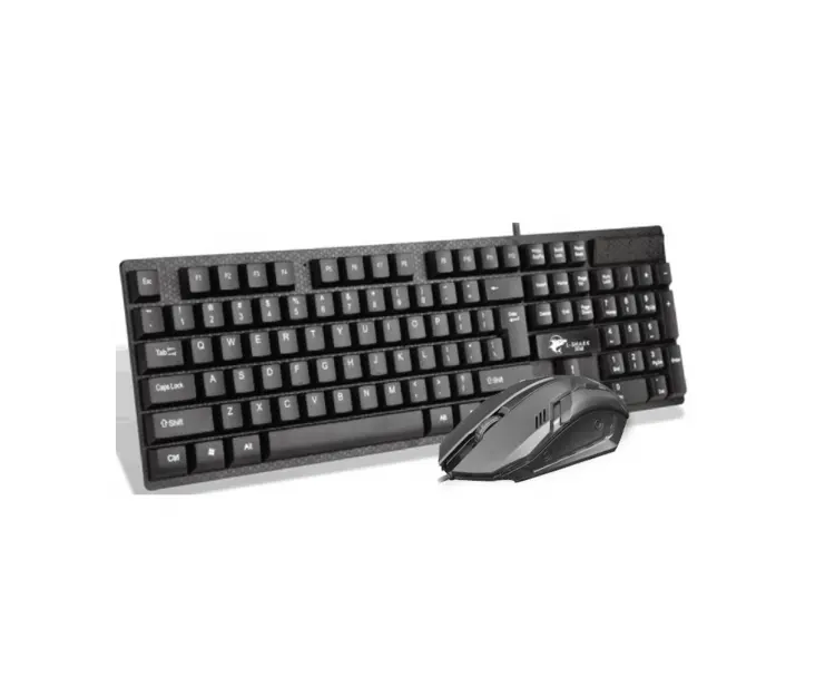 Grosir Kualitas Tinggi Usb Kabel Keyboard dan Mouse Set Tahan Air Teclado Kantor Set Kabel Keyboard Mouse Combo