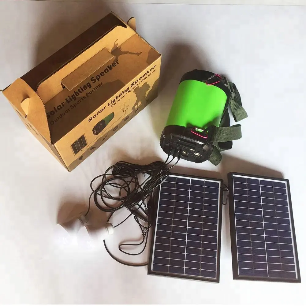 Solar System Can Sing Energy FM Radio Auto Kit With Rechargeable Battery and LCD Display system