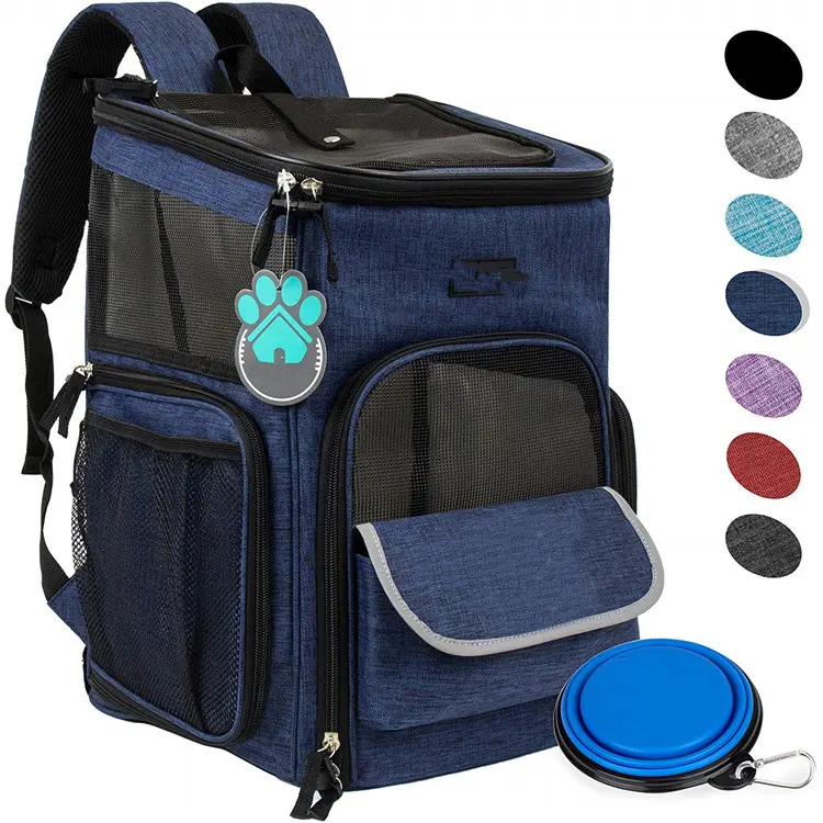 Atacado Airline Aprovado Pet Travel Bag Dog Cat Transportadora Pet Mochilas Para Cães Gatos Caminhadas Outdoor