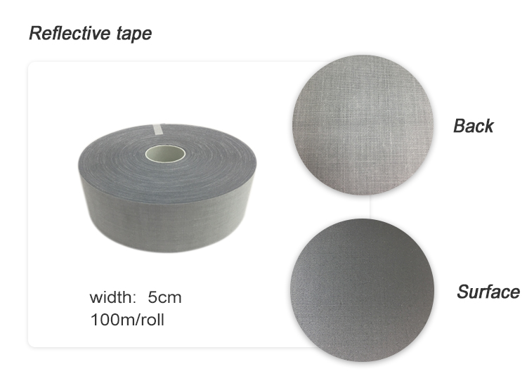 China Custom High Visibility Fabric Safety Clothing Grey Rainbow 3M Reflective Tape Strip Reflective Material For Bag Cloth