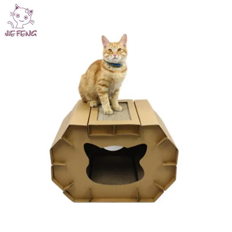 Unique design cat house cardboard indoor cat house