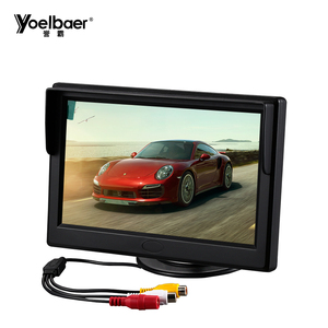 Vehicle On- Dash Backup <strong>Monitor</strong>, 5&quot; HD Car TFT LCD Color Screen Display with 2 <strong>Video</strong> <strong>Input</strong> for Rear / Front / Side View - Product Image 1