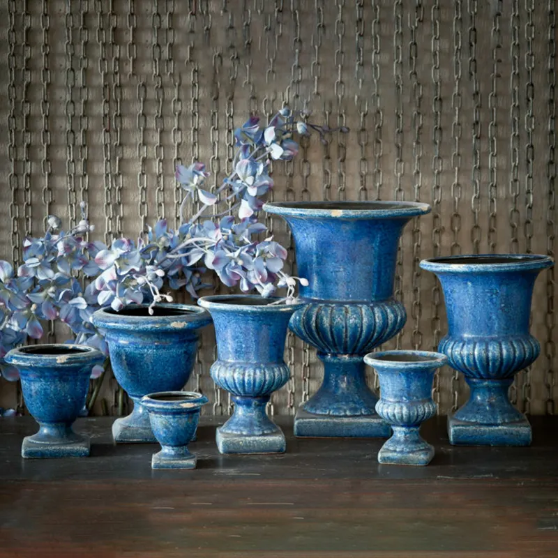 2019 nuevo de cerámica, jarrones de porcelana de jardín de casa de cerámica chino flor olla
