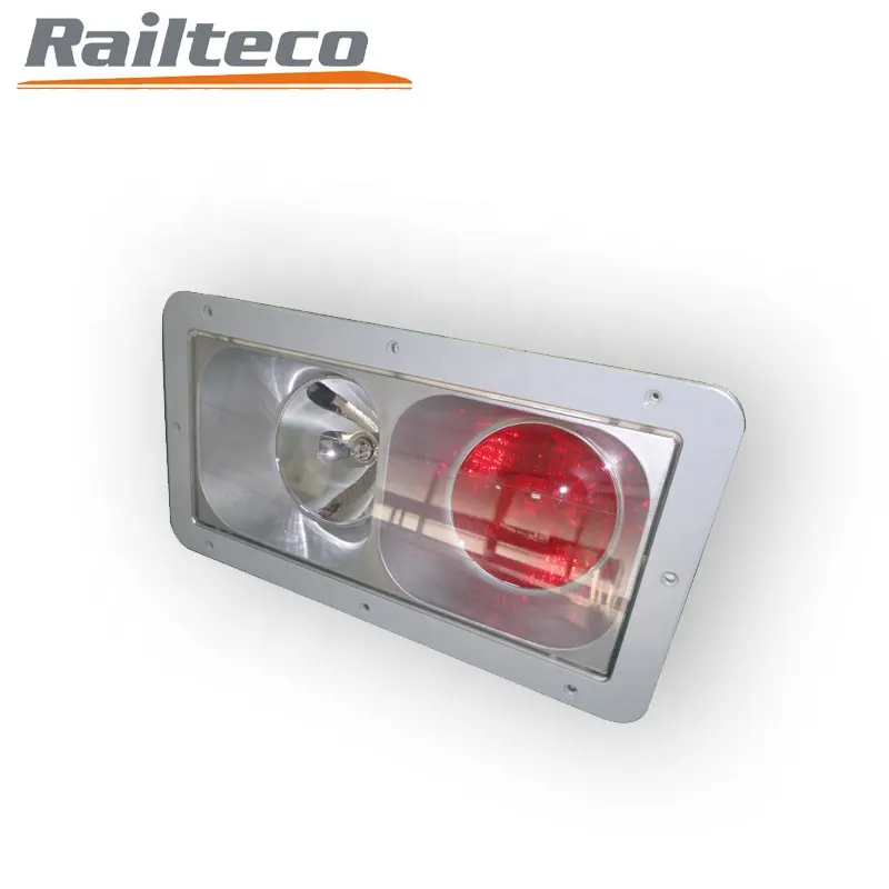 रेल ट्रैक सामान/रेलवे ट्रेन लाल और सफेद प्रकाश