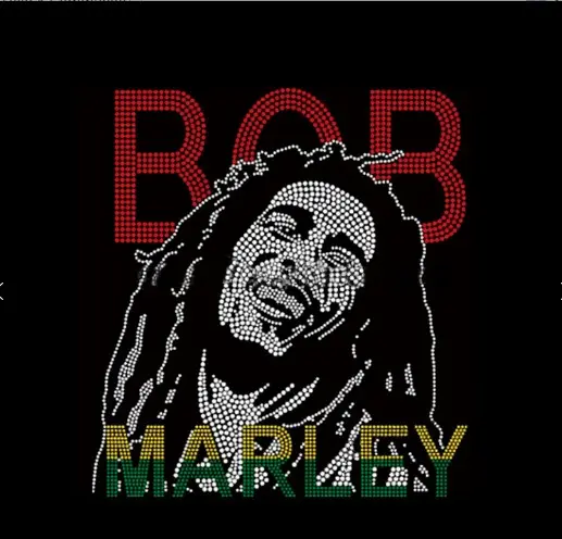 custom bob marley transfer iron ons for t-shirt