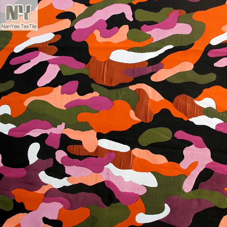 Nanyee Textile Multi Couleurs Polyester Camouflage Jacquard Tissu