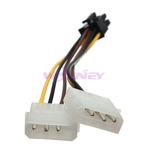 2 <span class=keywords><strong>IDE</strong></span> הכפול 4 פינים Molex <span class=keywords><strong>IDE</strong></span> זכר 6 פינים כדי הכפול 4 פינים נקבה <span class=keywords><strong>PCI</strong></span>-E Y Molex <span class=keywords><strong>IDE</strong></span> כוח כבל מתאם מחבר עבור וידאו כרטיס