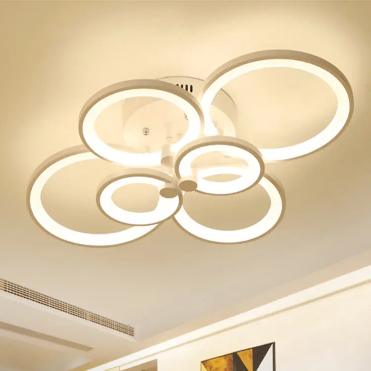 Runde Form Aluminium Acryl moderne Lampe LED Decken leuchte Hotel Wohnzimmer Decken leuchte Lichter