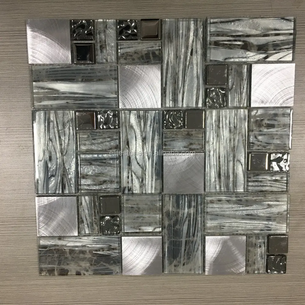 Mosaico de vidro de metal, mosaico de parede da cozinha e do banheiro