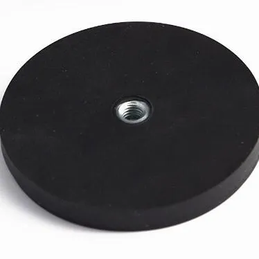 Coated Neodymium Pot Magnet EPDM Rubber Industrial Magnet Permanent Rubber + Ndfeb Magnet +fe37 Pot / Cup Shape 15-20days CN;FUJ