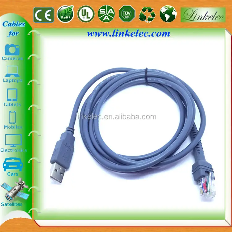Cable USB para Motorola Symbol LS2208 LS3408 LS1203 LS7708, cable de escáner de código de barras nuevo