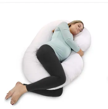 Coussin de grossesse Coolmax en coton et couverture souple en forme de C pour le corps de grossesse