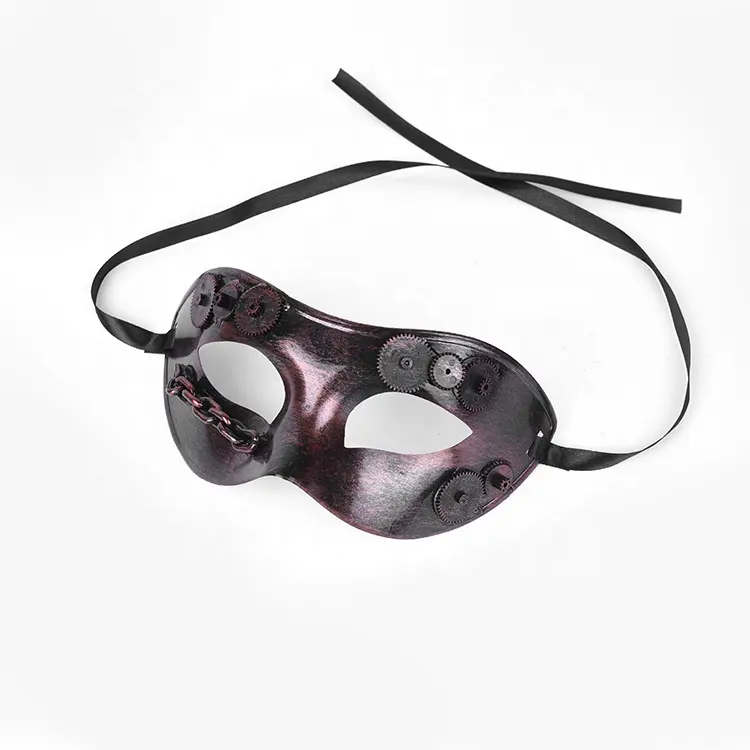 Custom personalizzato Retro Gear Era PVC in plastica Steampunk maschera Rock Punk Eyewear mezza maschera Design per Halloween