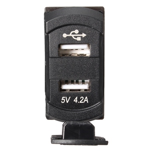 12v 4.2A双<span class=keywords><strong>USB</strong></span>充电器适配器防水发光二极管电压表