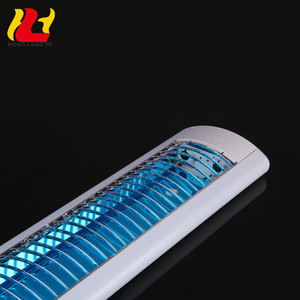 2x18W 20W çift lamba IP65 toz geçirmez Tri geçirmez arıtılmış T5 T8 LED cam tüp ızgara floresan tavan lambası fikstürü - Product Image 1