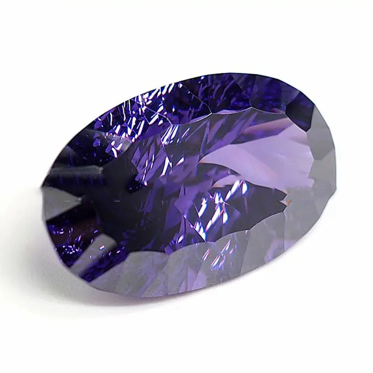 Taglio ovale viola scuro gemme, viola pietra preziosa