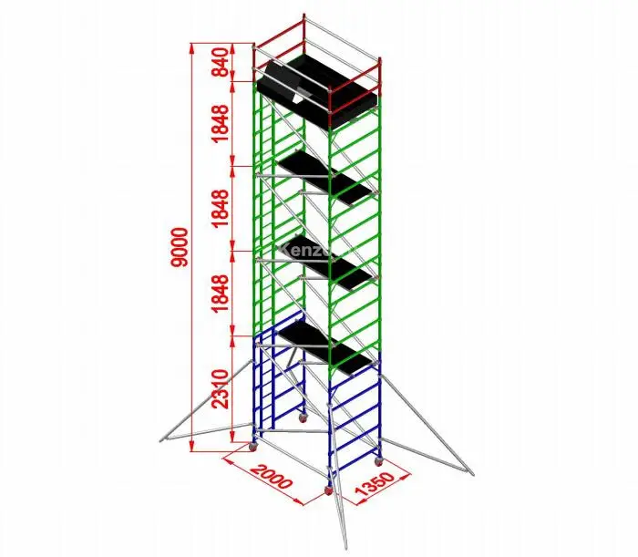 Caleçons en aluminium mobile d'occasion, équipement de construction pour la vente