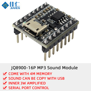 JQ8900-16P 4Mb Uart Voice Recording <strong>Programmable</strong> <strong>Spi</strong> <strong>Flash</strong> <strong>Usb</strong> Mp3 Sound Module Voice Sound Module - Product Image 3