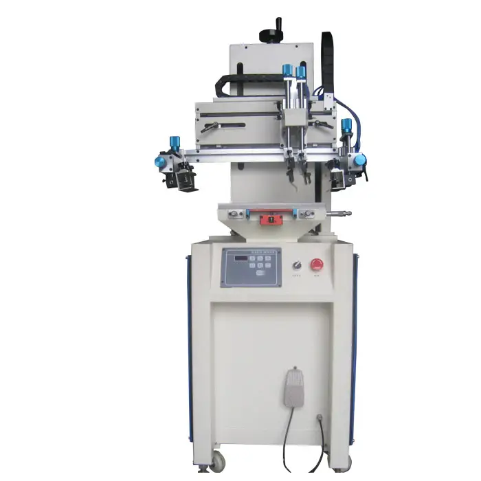 Máquina de impressão de tela HS-260R barata, precisão pneuamática, máquina automática de impressão de garrafa de vidro