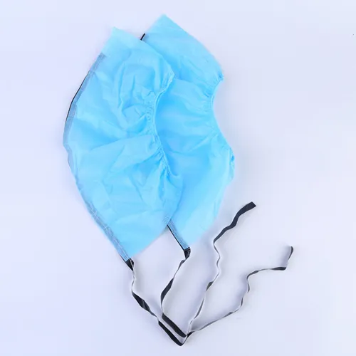 China Disposable Non-woven anti-static overshoe Non-skip shoe cover with conductive band