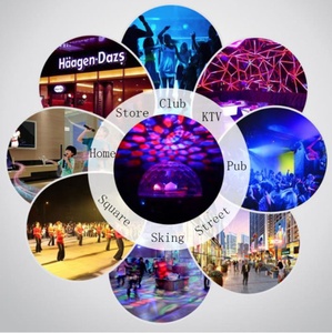 דיסקו DJ מסיבת BT רמקול מובנה מופע אור שלב אפקט תאורת RGB צבע שינוי LED קריסטל כדור תמיכה <span class=keywords><strong>TF</strong></span> AUX FM