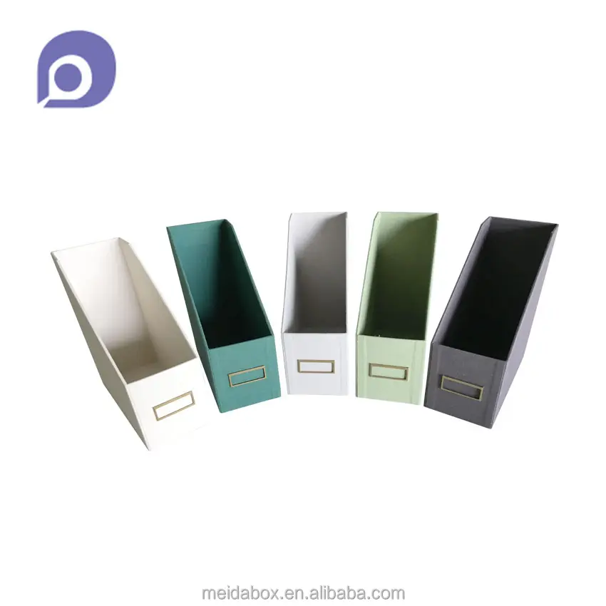 Custom Office Stationery Multi Color Fabric Cardboard Magazine File Holder