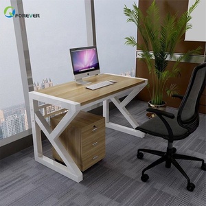 High Gloss Wooden Office <strong>Computer</strong> Table <strong>Desk</strong> <strong>with</strong> Removable Cabinet