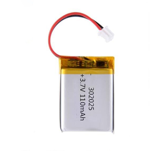 高品质可充电电池302025 3.7v 110mah锂离子聚合物电池 - Product Image 1