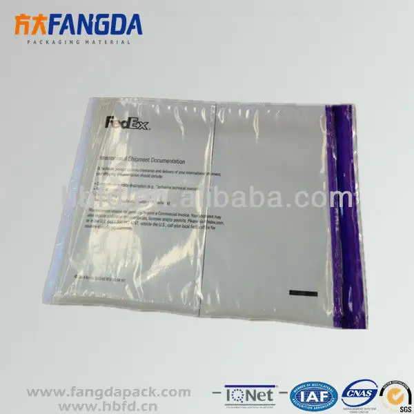Fangda embalagem zip lock Envelopes Fedex fornecedor de Sensível À Pressão/saco