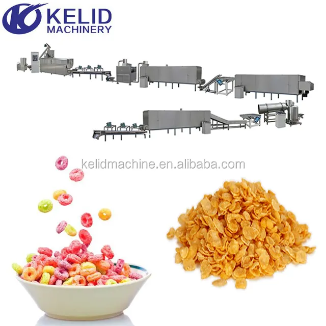 Breakfast cereals corn flakes making machine