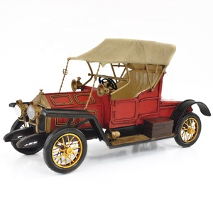 1910 Red 1:12 Scale Antique Classical Vintage Car <strong>Toys</strong> Model Retro Wrought Handmade Metal Crafts for Home/Pub/Cafe Decoration - Product Image 2