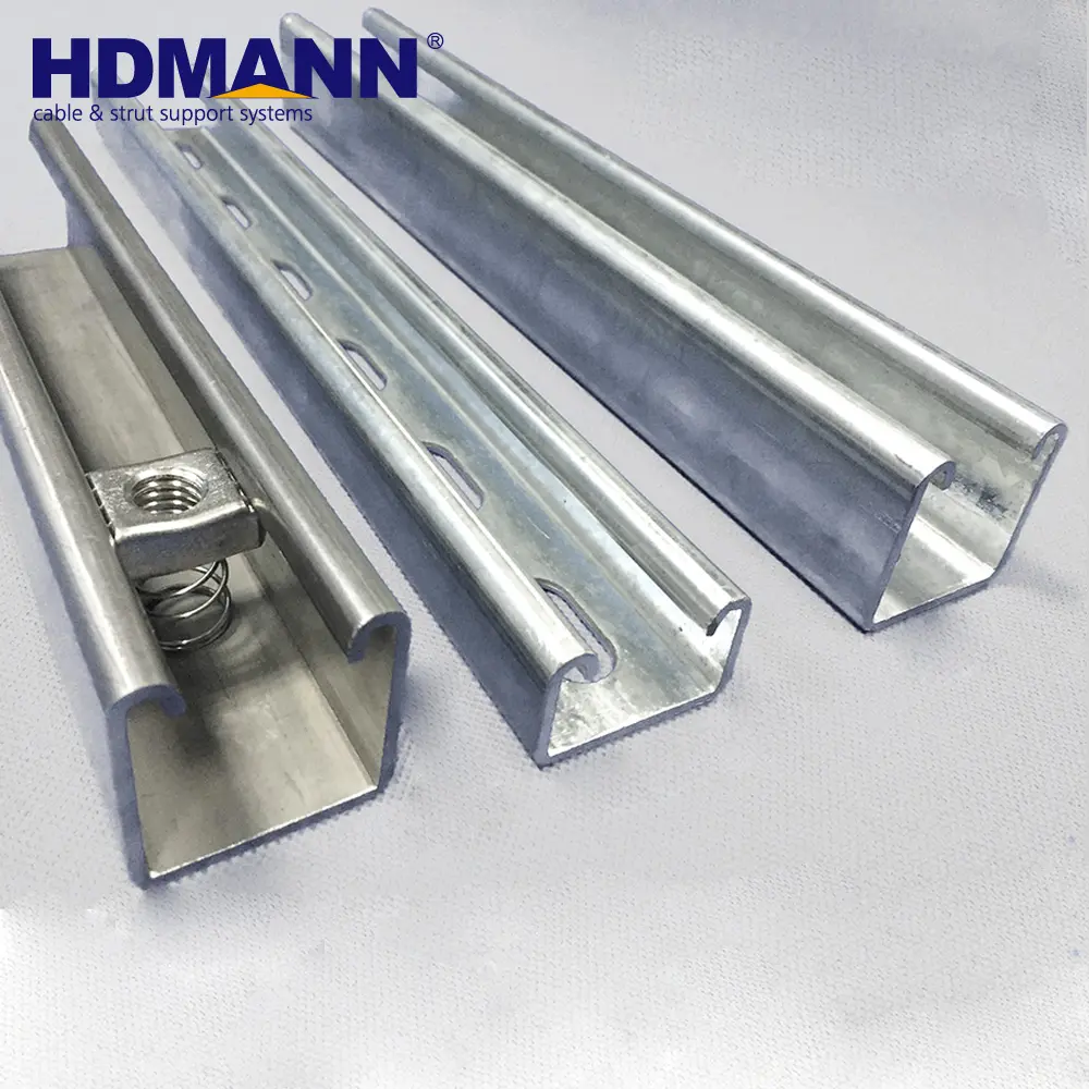 Fabricante de canal Unistrut de acero inoxidable HDMANN SS304 U