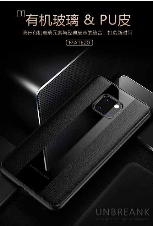 For Huawei Mate 20 Pro Case Luxury Leather Soft Silicone Plexiglass Protective Back Cover Case for huawei Mate 20 20X 20Pro