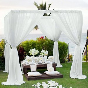 Hall Flower Decor Pipe and Drape Backdrop <strong>Chuppah</strong> for Wedding Event - Product Image 5
