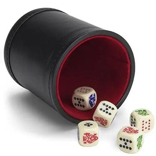 Offre Spéciale cuir coupe poker dés pour le jeu