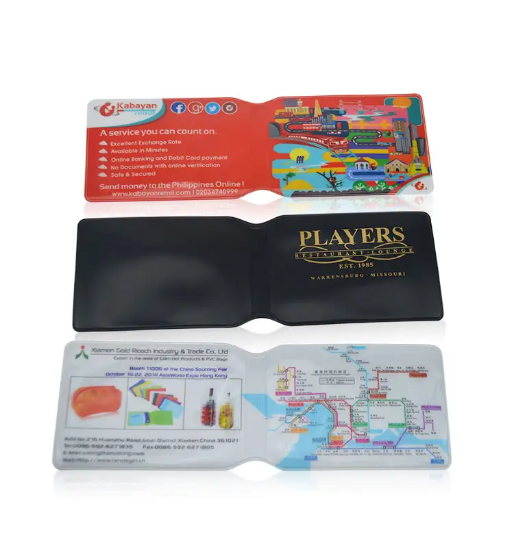 رخيصة الثمن البلاستيك PVC تذكرة سفر محافظ غطاء الفينيل حامل بطاقة s ، البلاستيك معرف/أجهزة الصراف الآلي/مفتاح/حافلة/الائتمان حامل بطاقة